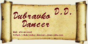 Dubravko Dancer vizit kartica